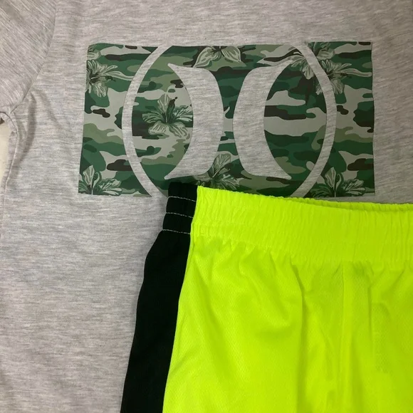 Hurley Big Boy neon camouflage shorts set - Picture 5 of 6